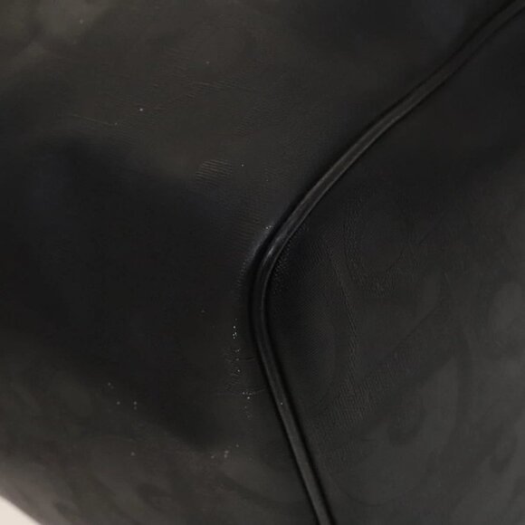 Christian Dior Trotter Canvas Boston Bag Black Gold Auth SW984 - Picture 5 of 16